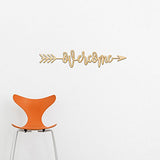 Overcome Right Arrow Wood Sign Home Decor Wall Art Hanging Rustic Unfinished 12" x 3" Woodums