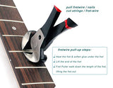 Guitar Fretwire and Bridge Pins Puller, 8-Inch End Cutting Plier for Fret Wire Work, Specially Hardened Stainless Steel Jaws, Cuts Wire and String LAMSAM