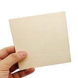 20 Pcs Unfinished Wood Pieces, 5 x 5 Inch Blank Natural Slices Wood Square for DIY Crafts Painting, Scrabble Tiles, Coasters, Decoration MYYZMY
