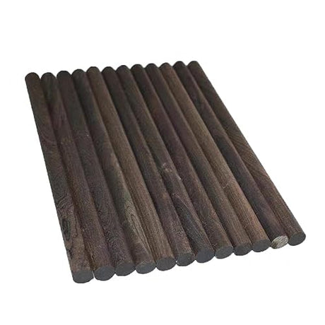 Dowel Rods Wood Sticks Ebony Dowel Pins- 5.91 Inch African Blackwood Wood Pen Blank Wooden Carving Blocks - Wood Stick Pen Blank Cut Offs for Pen qczoyp
