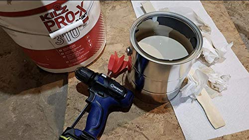 Edward Tools Paint Mixer Drill Attachment - Helix Mixer for 1 Gallon of Paint Epoxy, Resin, Silicone - Consistent Even Flow Stirrer Paddle - Works - WoodArtSupply