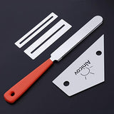 Alnicov Stainless Steel Guitar Fret Crowning File, Fret Rocker, Fingerboard Protectors Set Fret Leveling Grinding Tool Kit for Luthier and Guitar Alnicov