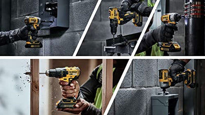 Dewalt 20V MAX Cordless Compact Brushless 1/2" Drill/Driver and 1/4" Impact Combo Kit (2 drill/drivers & 2 batteries)