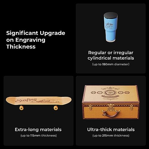 xTool P2 Riser Base for xTool P2 Co2 Laser Cutter, Partner for Significant Upgrade on Engraving Thickness, Max Workpiece Height Up to 8.4'' xTool