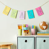 50 Pack Unfinished Wood Plaque Blanks with Jute String for Crafts, DIY Party Banners, Wooden Pennants, Blank Wooden Signs for Crafts, Art Projects Bright Creations