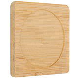 SHEUTSAN 60 PCS 3.7 Inches Natural Bamboo Coasters, Square Bamboo Wood Coasters, Square Bamboo Tray Saucer for Drinks, Crafts, Succulents SHEUTSAN