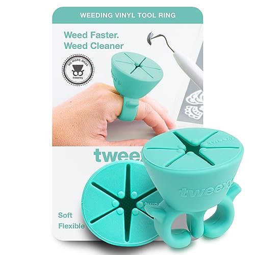 tweexy Craft Vinyl Weeding Scrap Collector Ring | Weeding Tools for Vinyl Heat Transfer, HTV Crafting & Adhesive Paper Sheets Holder | Portable Heat - WoodArtSupply