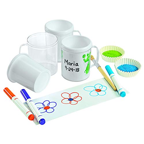Colorations Design Your Own Mugs, Great Craft Project for Kids, Create a Keepsake, 12 Mugs, Ideal Mothers Day or Fathers Day Gift, Birthday or Colorations