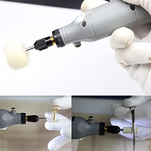 160Pcs 1inch Sanding Discs Hook and Loop 60 to 10000 Wet Dry Sandpaper with 1/8" Shank Backing Pad,Hand Sanding Block,Sponges Polishing Pads and CTPICXM