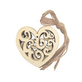 Healifty 10PC Unfinished Wood Cutouts Unfinished Wood Shapes Heart Shaped Wood Unfinished Wood Slices Wood Log Discs Wood Heart Confetti Heart Wood Healifty