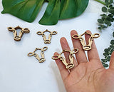 30PCS of Cow Outline Wooden Earrings Blanks,DIY Farmhouse Wood Earrings Blanks for Craft Jewelry Making (2'') Yuxuanish