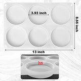 RESINWORLD 6-Cavity Deep Round Coaster Molds, 4 Inches Coaster Silicone Molds for Epoxy Resin, Coaster Resin Molds for Flower Bouquet Preservation ResinWorld