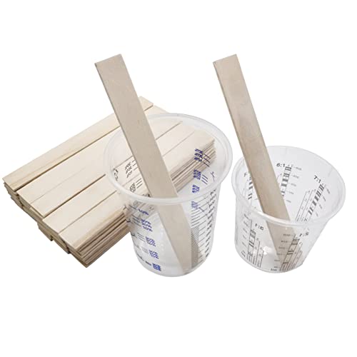 8 Inch 50PCS Popsicle Sticks for Crafts, Jumbo Craft Sticks Wooden Paint Stick for Arts & Craft Projects & DIY Projects & Ice Cream, Waxing, Mixing CR CHRWLIN