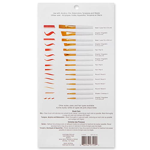 Golden Taklon Super Value Paintbrush Pack by Craft Smart® - WoodArtSupply