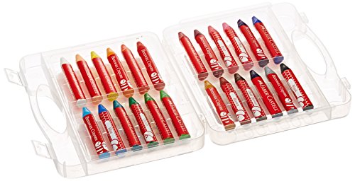 Faber-Castell Beeswax Crayons in Durable Storage Case, 24 Vibrant Colors Faber-Castell