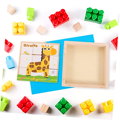 PRETYZOOM 6pcs Unfinished Wood Serving Tray Wood Trays for Crafts Square Serving Tray Puzzle Dishes for Wood Canvas Boards for Hexahedron Painting PRETYZOOM