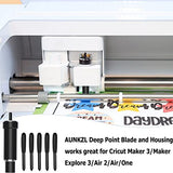 Deep Cut Housing +5 Pcs Deep-Point Blade, AUNKZL Replacement Deep Cut Blade Suitable for Explore Air One/Air/Air 2/ Air 3 / Maker/Maker 3 Cut AUNKZL