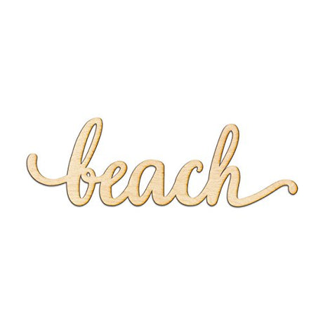 Woodums – Beach Script Wooden Wall Art Decor, Unfinished Wood Sign for Family Room Decor, Charlie Script Letter Wood Cutout, Wall Decorations for Woodums