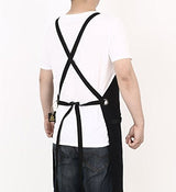 Life Flavor Heavy Duty Canvas Work Apron,Tool Pockets, Back Straps Adjustable（black） Life Flavor
