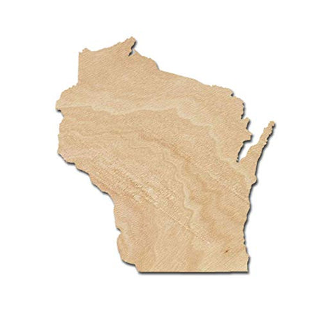 Wisconsin Wood Cutouts for crafts, Laser Cut Wood Shapes 5mm thick Baltic Birch Wood, Multiple Sizes Available Elliefont Styles