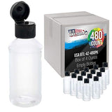 U.S. Art Supply 4 ounce Squeeze PET Plastic Bottles with Flip Cap - BPA-free, food safe, medical grade plastic, acrylic pouring paint Great For Hand US Art Supply