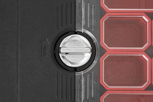 Keter - 241008 Masterloader Resin Rolling Tool Box with Locking System and Removable Bins – Perfect Organization and Storage Chest for Power Drill, Keter