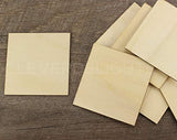 CleverDelights 3 Inch Wood Squares - 25 Pack - 3/32" Thick - 3" Unfinished Craft Pieces CleverDelights