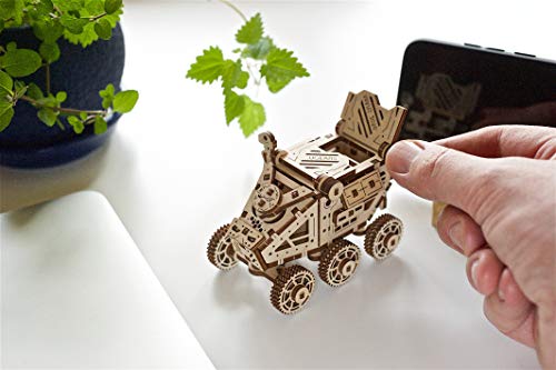 UGEARS Science STEM Mars Rover, DIY Engineering Activity, STEAM School Project, Mechanical Wooden Puzzle, Eco Building 3D Toy, Educational Gift for UGEARS