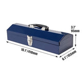 TCE ATB102U Torin 16" Hip Roof Style Portable Steel Tool Box with Metal Latch Closure, Blue TCE