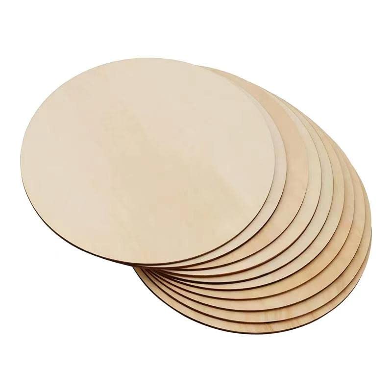 10 Unfinished Wooden Circles 7.2 inch Wooden Circle Wooden Coasters, DIY Crafts and Home Decoration Blank Wood Chips, Children and Students DIY Props