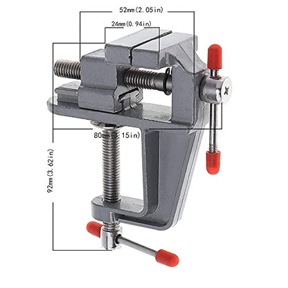 Foitech Bench Clamps,Mini Table Bench Vise Swivel Lock Clamp Craft Hobby Craft Repair Tool Adjustable Portable Work Bench Vise Tool Drill - WoodArtSupply