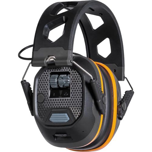 Klein Tools AESEM1S Smart Sense Electronic Hearing Protection Safety Earmuff with Bluetooth & Situational Awareness, NRR 23dB, 25hr Runtime - WoodArtSupply