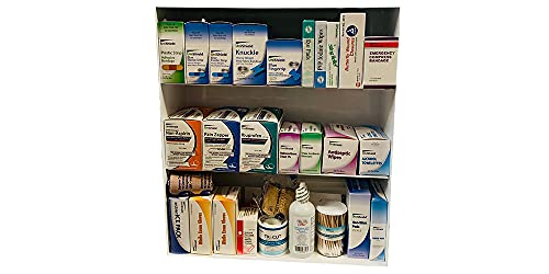 UniShield 3-Shelf Metal 1st Aid Cabinet Class A, Large Capacity First Aid Wall Mount Medicine Cabinet, Secure Metal Med Box with Easy Access, Exceeds - WoodArtSupply