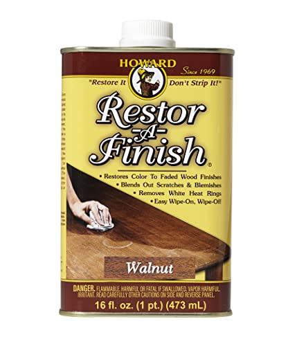 Howard Products RF4016 RF3016 Restor-A-Finish, 16 oz, Walnut, 16 Fl Oz - WoodArtSupply