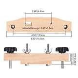 Facmogu Solid Maple Guitar Bridge Clamp, Entry Level Bridge Clamp Acoustic Luthier Tools with Cork Gasket & L-Wrench, Wooden Guitar Bridge Clamp for Facmogu