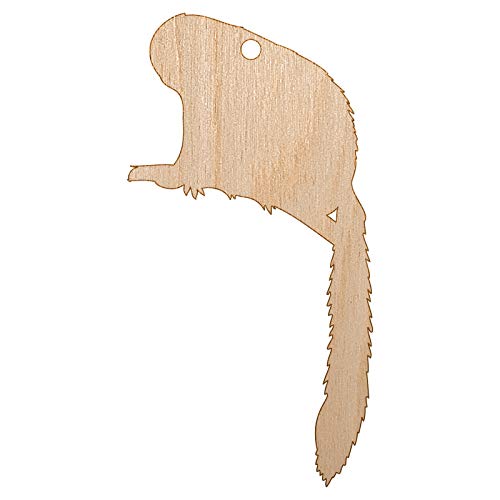 Squirrel Monkey Solid Unfinished Craft Wood Holiday Christmas Tree DIY Pre-Drilled Ornament Sniggle Sloth