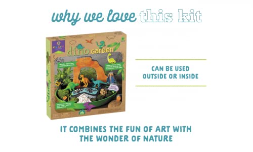 Craft-Tastic Dino Garden — DIY Nature Craft Kit — Outdoor and Indoor Grow and Play — Comes with Dinosaurs, Seeds, and Garden Decorations — for Ages PlayMonster