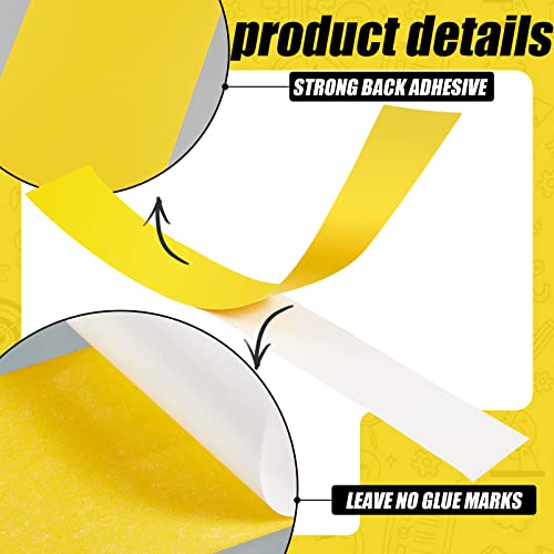 Zero Gap Woodworking Tape for More Accurate Cuts On Miter Saw Table Saw PVC Self Adhesive Strips for Positioning Wood Cutting, 2 x 14 Inch, Yellow Fabbay