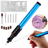 The Original Easy Etcher - Engraving Pen Complete Kit - Portable DIY Craft Electric Engraver & Stencils for Jewelry, Metal, Glass, Leather, Wood - Tidalpool