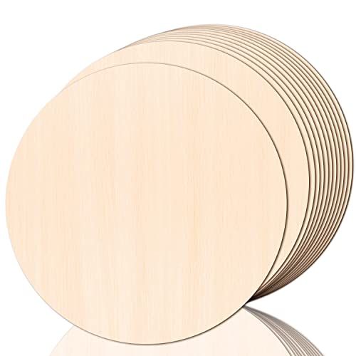 Wood Circles for Crafts 12 Pack 12 Inch Unfinished Wood Rounds Wooden  Cutouts
