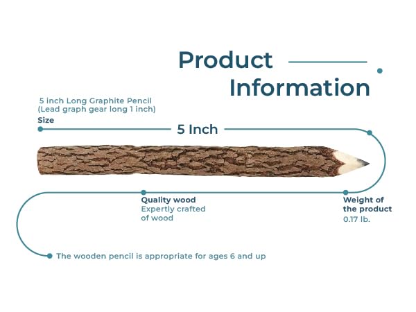 BSIRI Pencil Wood Graphite Wooden Tree Rustic Twig Pencils Birch of 12 Camping Lumberjack Decorations Party Supplies Novelty Gifts Bark Pencils Gifts BSIRI