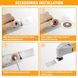 Hoteche 1.6-Amp Oscillating Multi Tool 3° Oscillating Angle Universal Fit Interface Multi-function tool with Blades and Sand Papers Hoteche