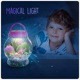 Light-Up Unicorn Terrarium Kit - Birthday Gifts for Kids - Best Toys & Activities Kits Presents - Arts & Crafts Stuff for Little Girls & Boys Age 4 5 Dan&Darci