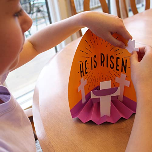 FreshCut Crafts | Easter Diorama Easy 3-D Punch-Out Bible Craft Kit – Makes 12 Tabletop Display Crafts for Sunday School, Homeschool Classrooms US FreshCut Crafts