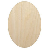 Oval Solid Unfinished Wood Shape Piece Cutout for DIY Craft Projects - 1/8 Inch Thick - 6.25 Inch Size Sniggle Sloth