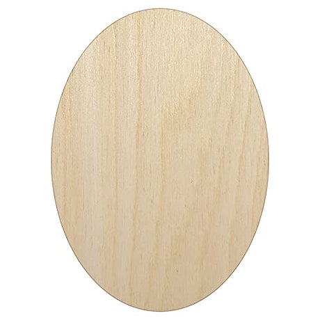 Oval Solid Unfinished Wood Shape Piece Cutout for DIY Craft Projects - 1/8 Inch Thick - 6.25 Inch Size Sniggle Sloth