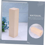 VILLCASE 10 Pcs Carved Wooden Strips Wood Decor Wooden Building Blocks Wood Carving Blocks Wood Blank Blocks Basswood Carving kit Unfinished Craft VILLCASE