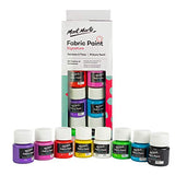 Mont Marte Permanent Fabric Paint Set 8 x 20ml Vivid Colours for Textile, Fabric, T-Shirt, Canvas, Wood, Ceramic, Glass Mont Marte