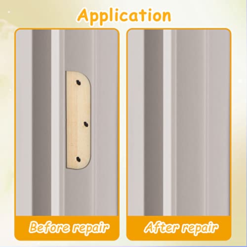 3.5 Inch Hinge Repair Wooden Plate Door Hole Cover Plate Wooden Hinge Filler Plate Wood Hinge Repair Kit Kitchen Cabinet Hinges Cabinet Door Hinge Taiyin