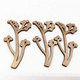 Happyyami 30pcs Wooden Flowers for Crafts Unfinished Wood Cutouts Wood Shapes Slices for DIY Wedding Birthday Party Favors Centerpieces (Assorted Happyyami
